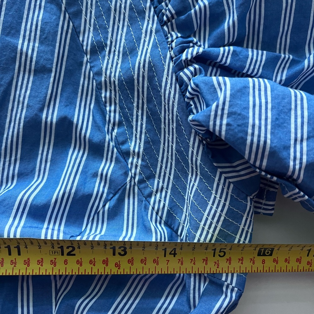 C/MEO Collective Blue and White Ruffled Wrap Sundress - Picture 7 of 8